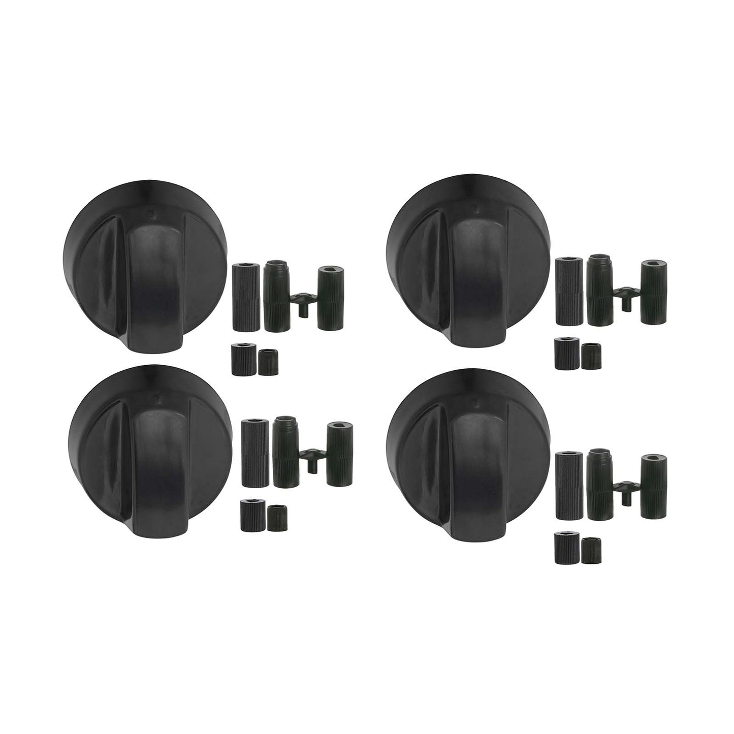 Universal Cooker Control Knob, Black Pack Of Four