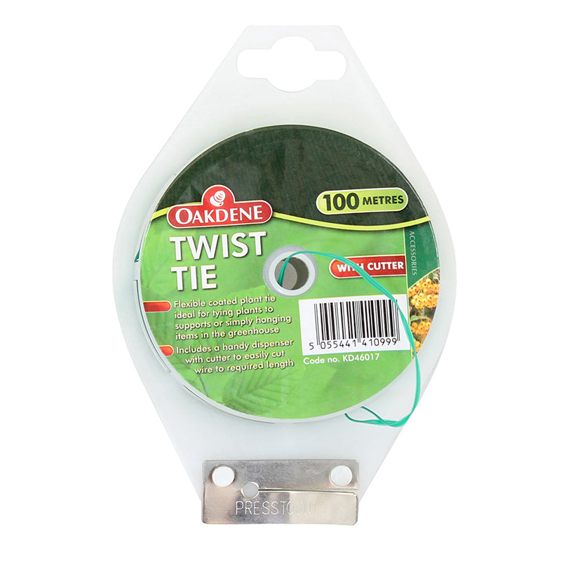 Oakdene 100m Garden Twist Tie with Cutter