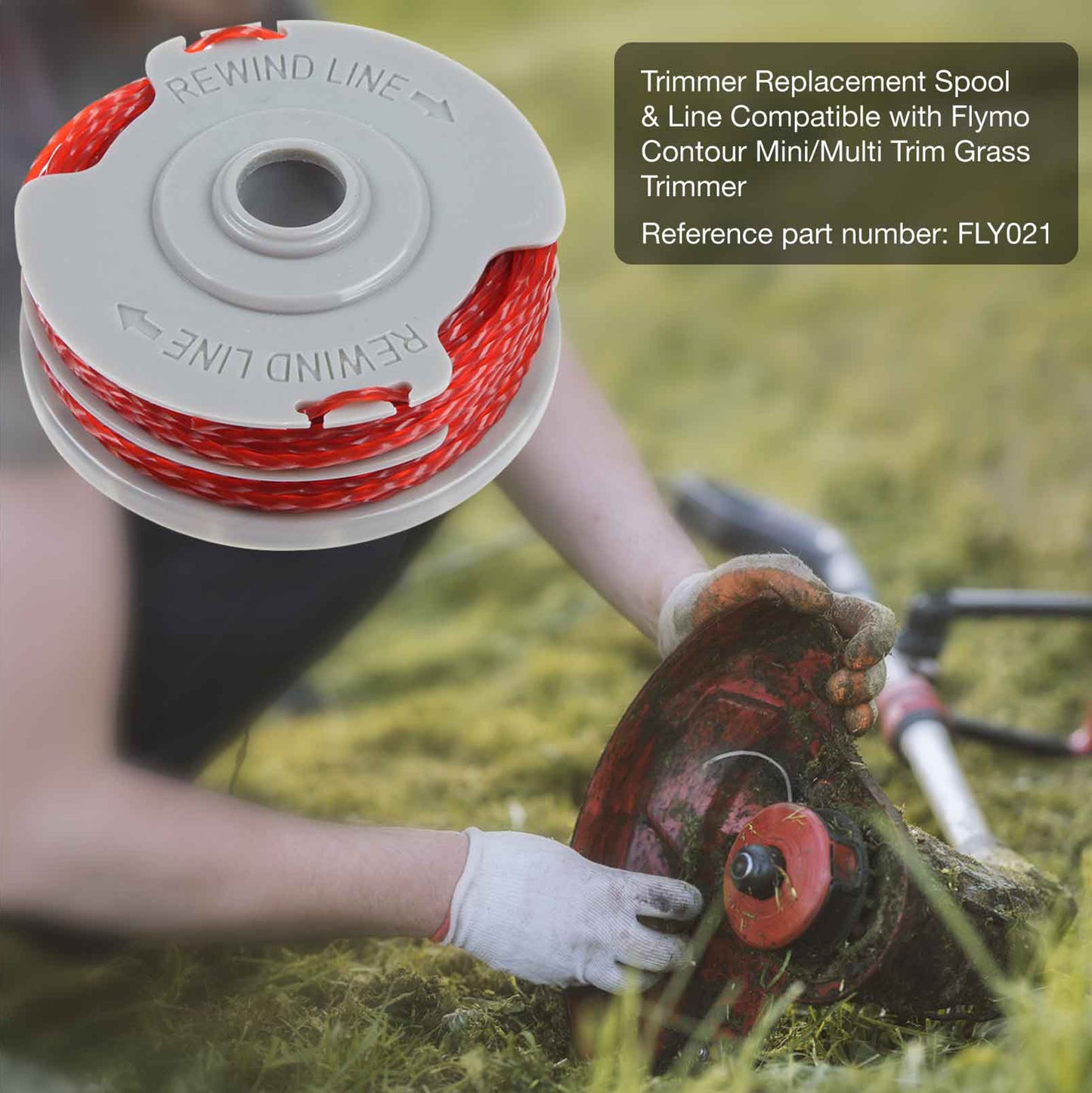 FLY021 Flymo Trimmer Autofeed Double feed Spool & Line