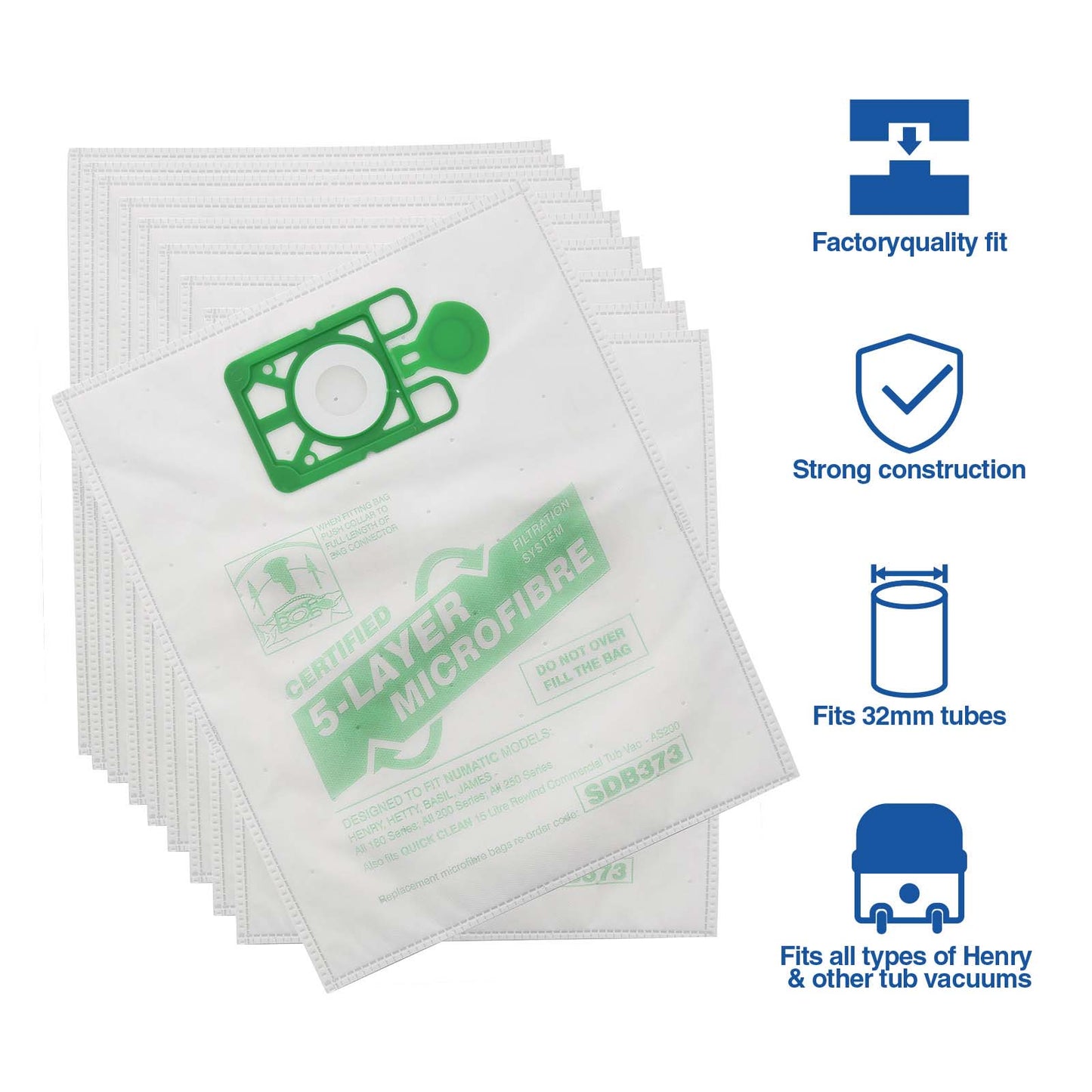 Vacuum Cleaner Microfibre Bags (20) & Air Freshener Kit (10)