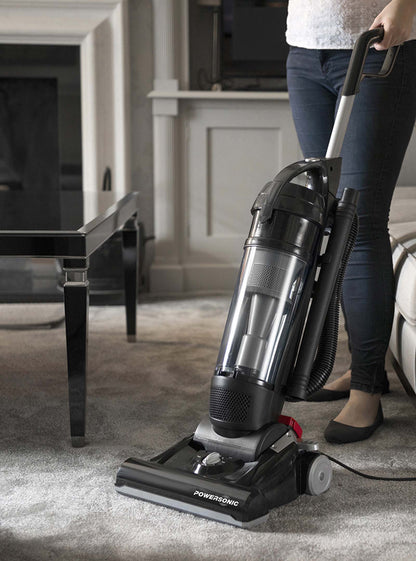 Powersonic Bagless Upright Vacuum Cleaner - Black - 800W