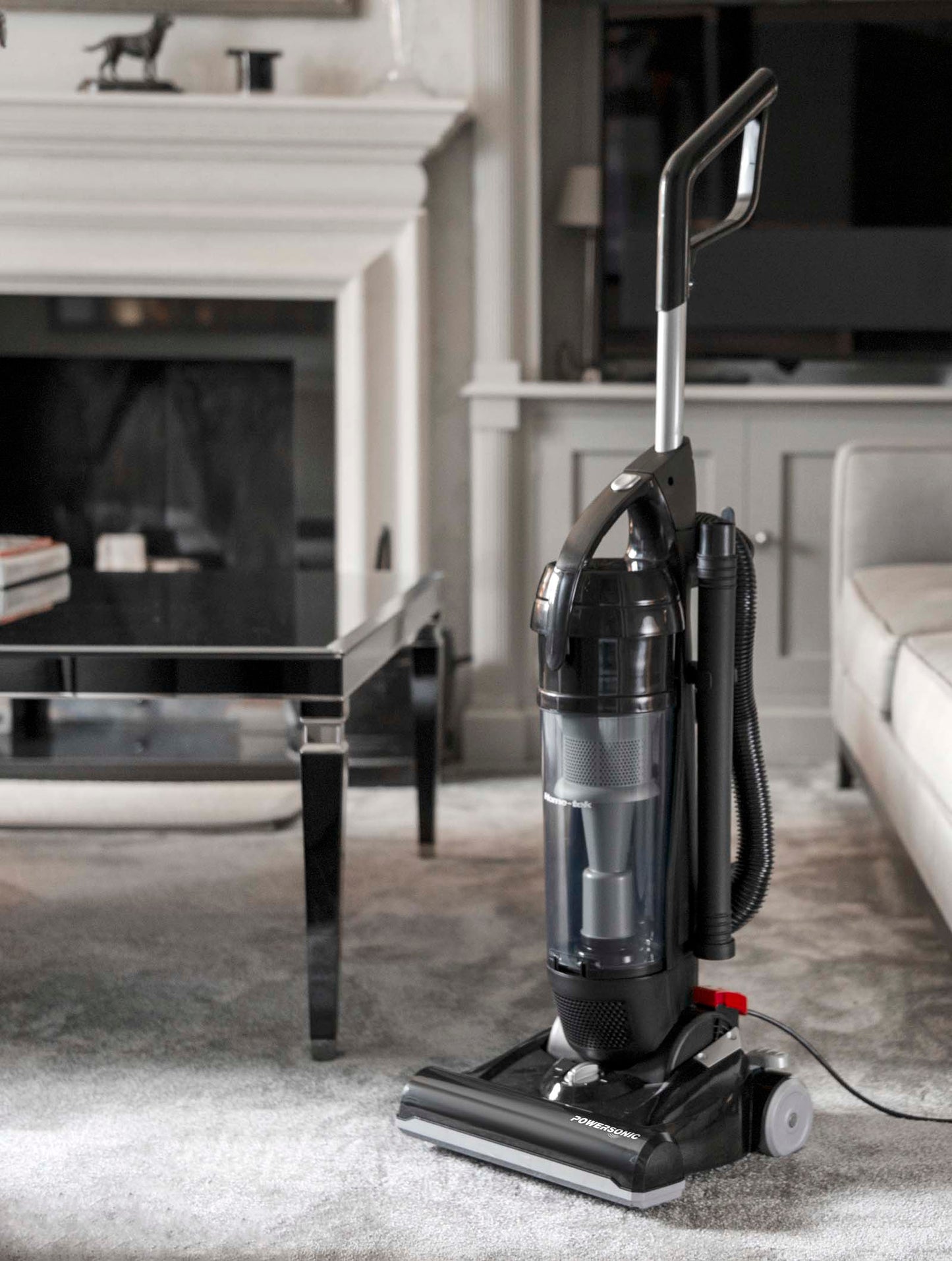 Powersonic Bagless Upright Vacuum Cleaner - Black - 800W