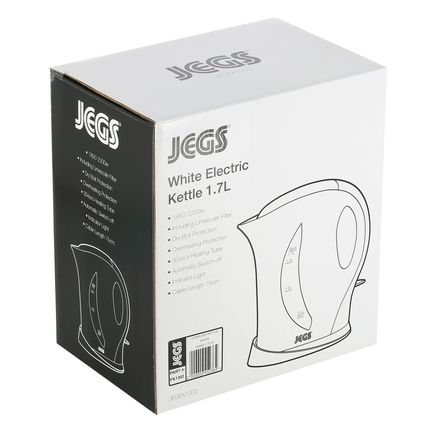 White Cordless Kettle 2200W