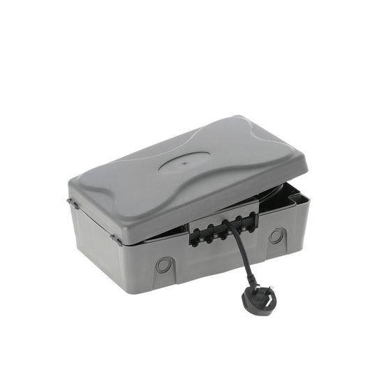 Weatherproof Outdoor Electric Box Grey/Black