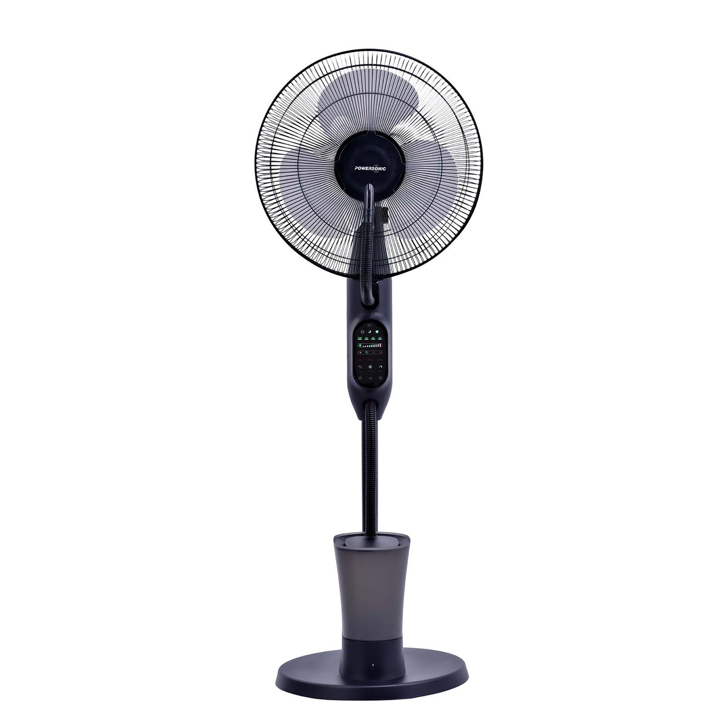Powersonic Pedestal Oscillating Misting Fan - Black - 3 Speed