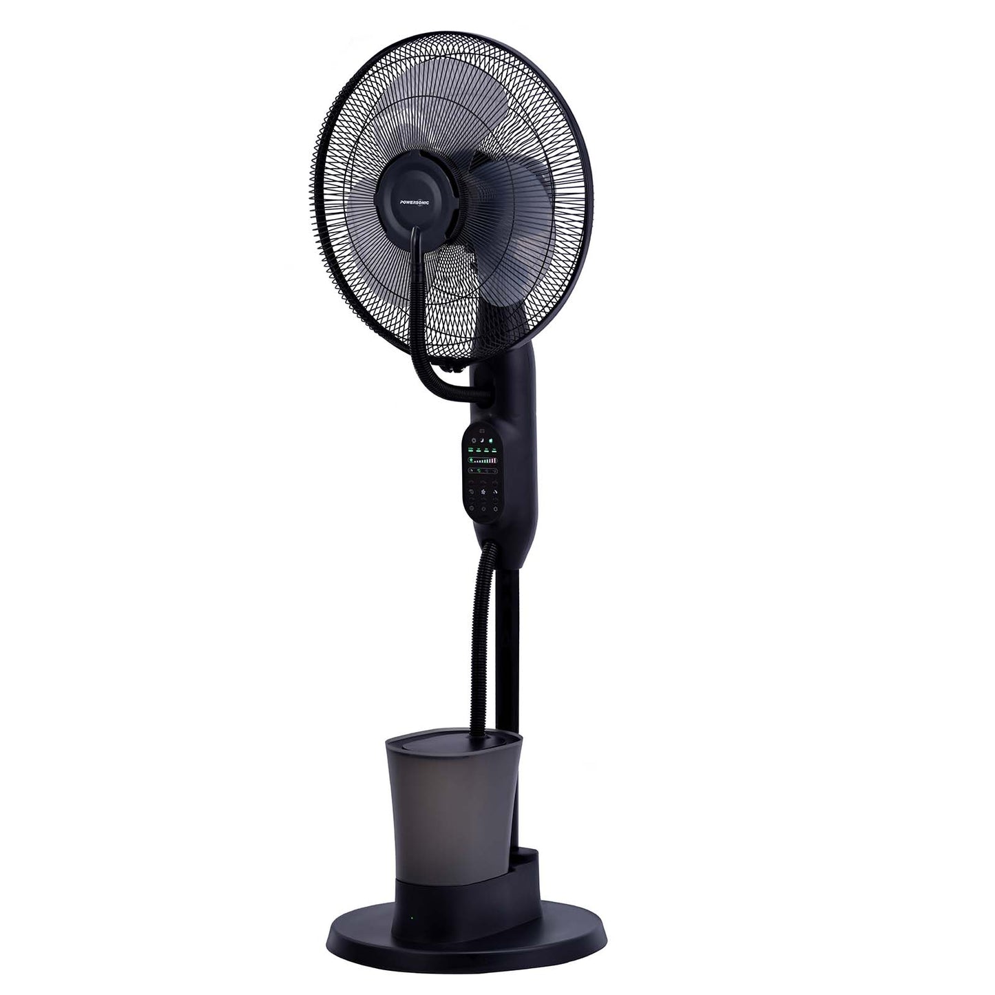 Powersonic Pedestal Oscillating Misting Fan - Black - 3 Speed