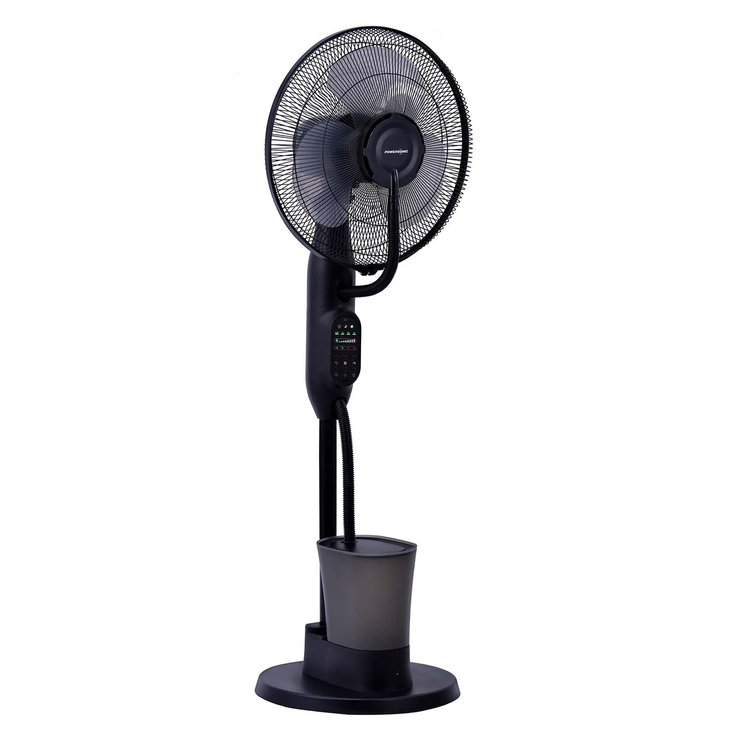 Powersonic Pedestal Oscillating Misting Fan - Black - 3 Speed