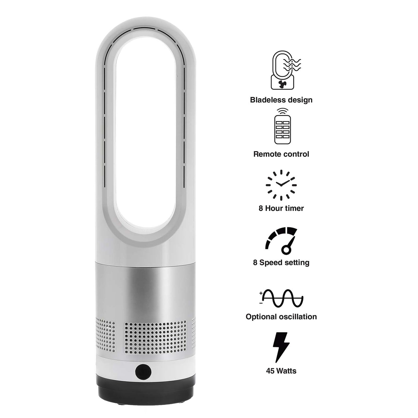 8 Speed Powersonic Bladeless Fan 220/230v