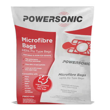 Pack Of Four Vacuum Cleaner Microfibre Bags