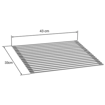 Roll Up Dish Drying Rack with Non-Slip Silicone