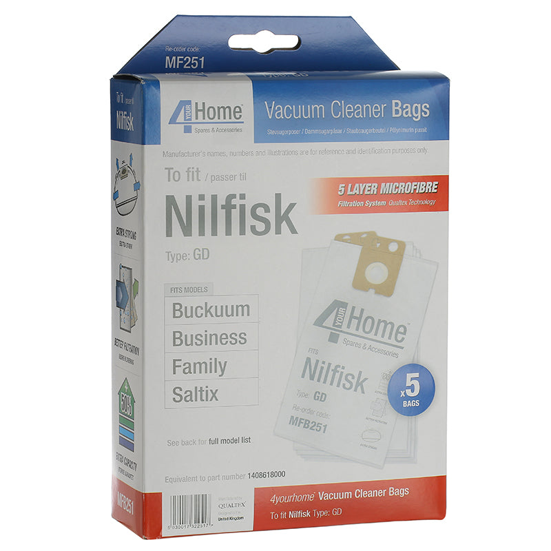 Nilfisk Vacuum Cleaner Microfibre Bags