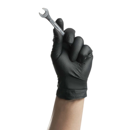 Black Non Slip Extra Large Work Gloves - Pack of 50