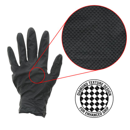 Black Non Slip Large Work Gloves - Pack of 50
