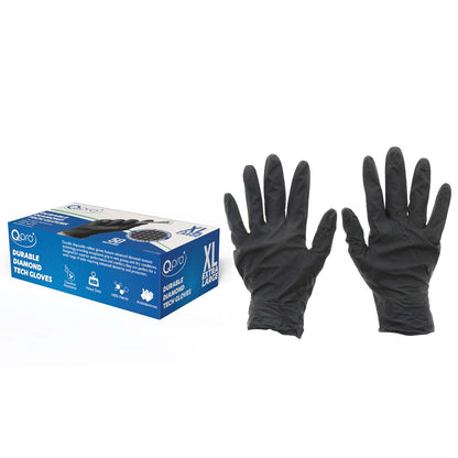Black Non Slip Extra Large Work Gloves - Pack of 50