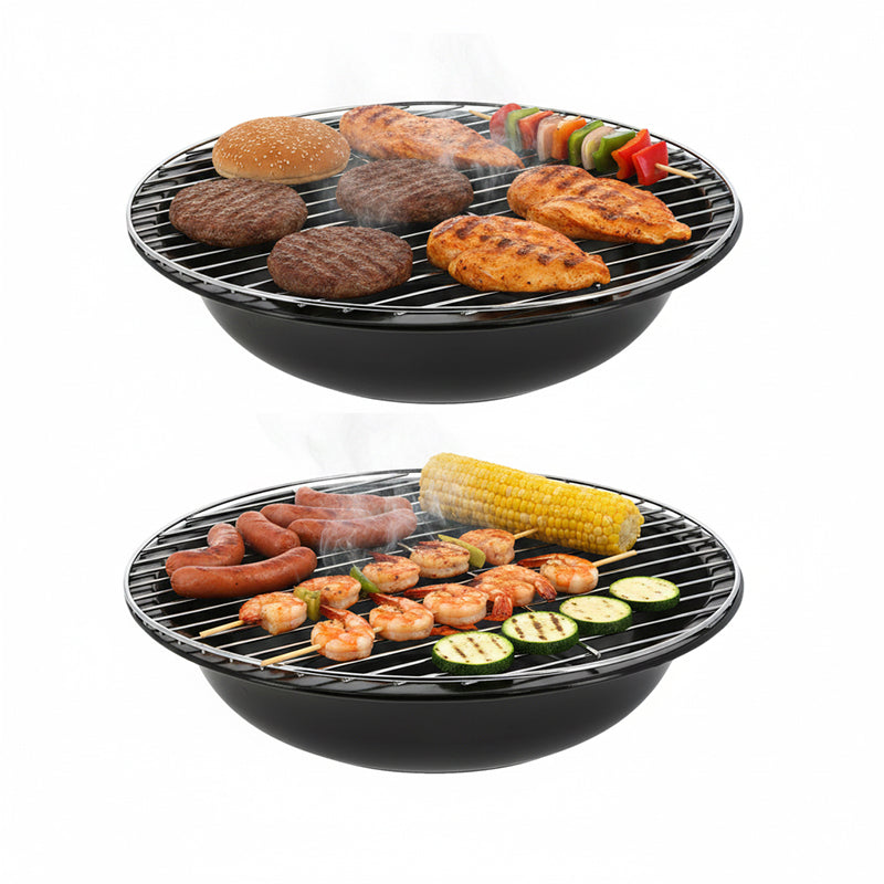 Smoker & Grill 3 in 1 BBQ - Black - c/w - Built In Thermostat