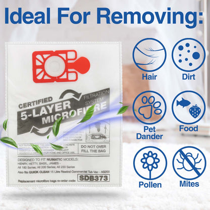 Vacuum Cleaner Microfibre Bag (Pack of 10)