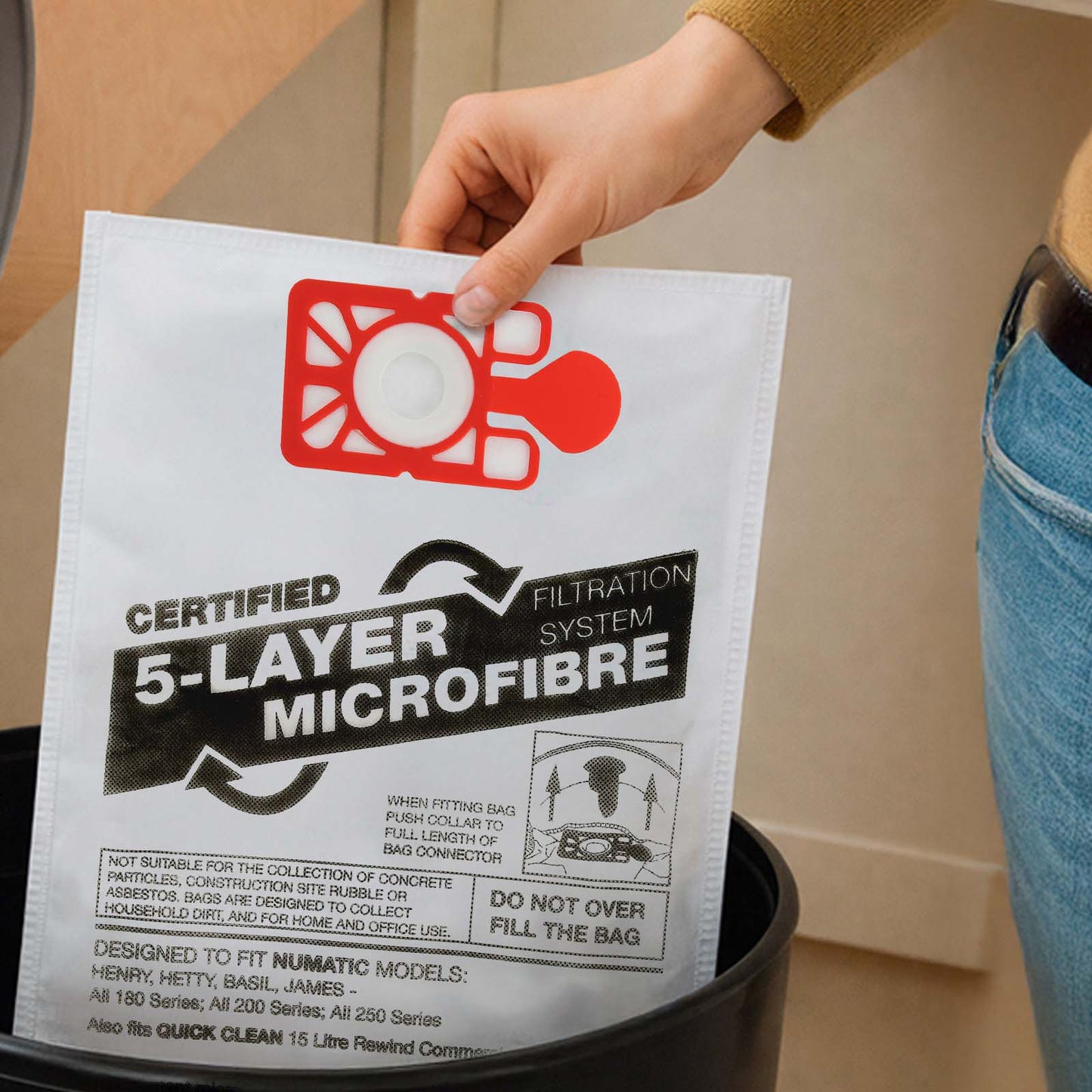 Vacuum Cleaner Microfibre Bag (Pack of 10)