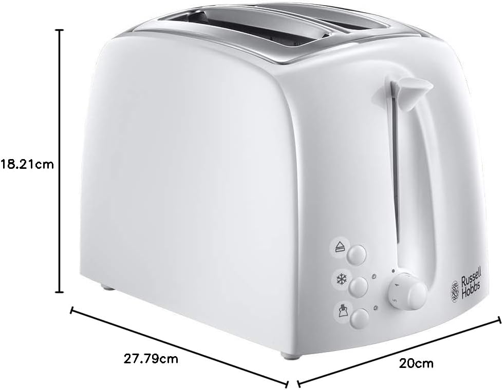 Russell Hobbs Textures 2 Slice Toaster White