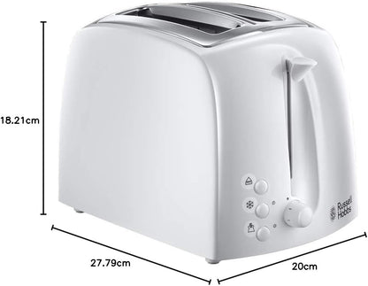 Russell Hobbs Textures 2 Slice Toaster White