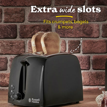 Russell Hobbs Textures 2 Slice Toaster Black