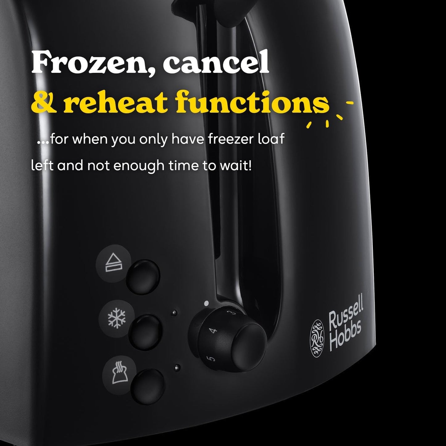 Russell Hobbs Textures 2 Slice Toaster Black