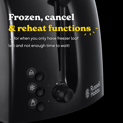 Russell Hobbs Textures 2 Slice Toaster Black