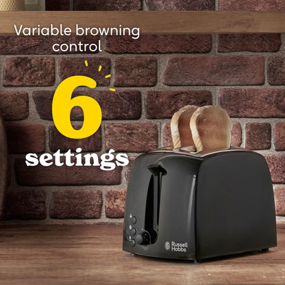 Russell Hobbs Textures 2 Slice Toaster Black