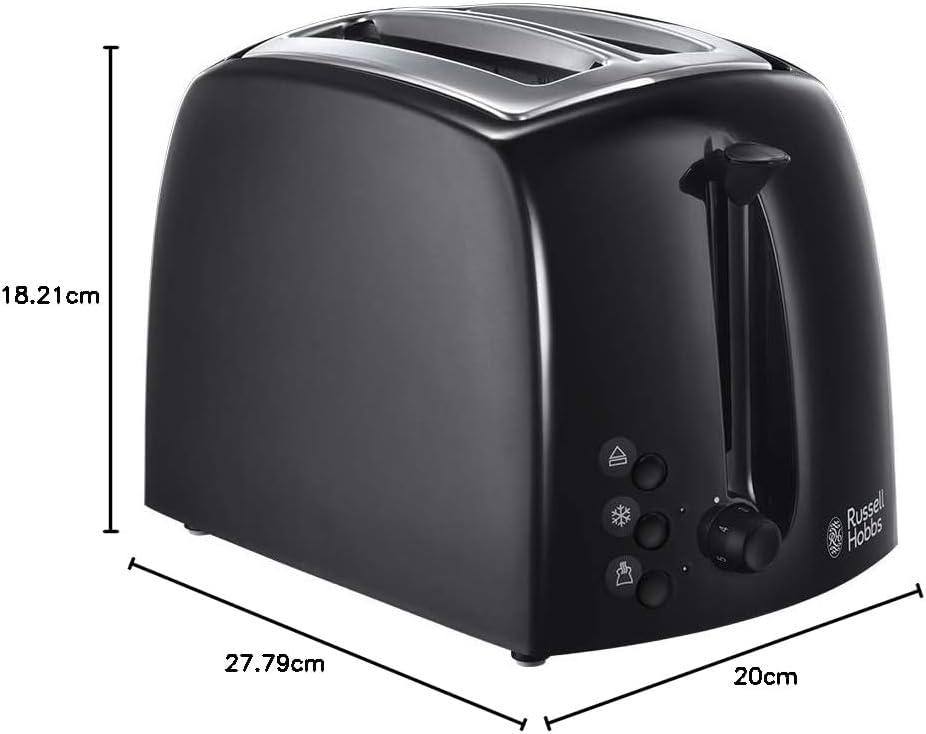 Russell Hobbs Textures 2 Slice Toaster Black