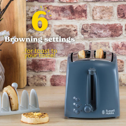 Russell Hobbs Textures 2 Slice Toaster Grey