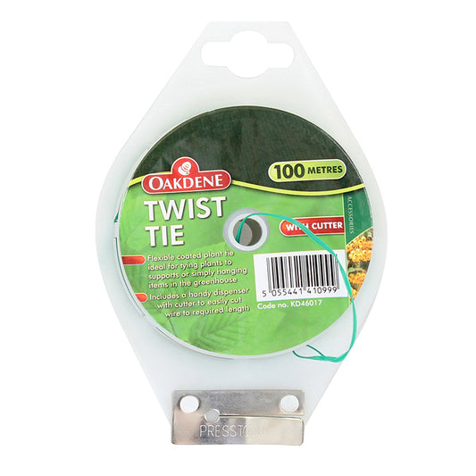 Oakdene 100m Garden Twist Tie with Cutter